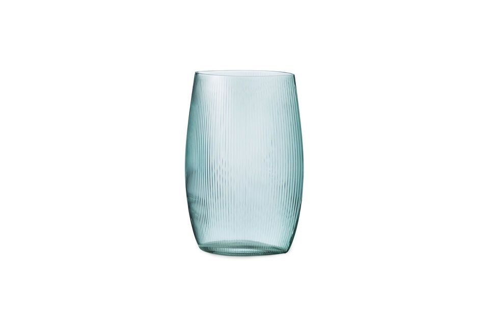 Große Vase aus blauem Glas Step Normann Copenhagen