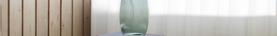 Materialbeschreibung Große Vase aus blauem Glas Step