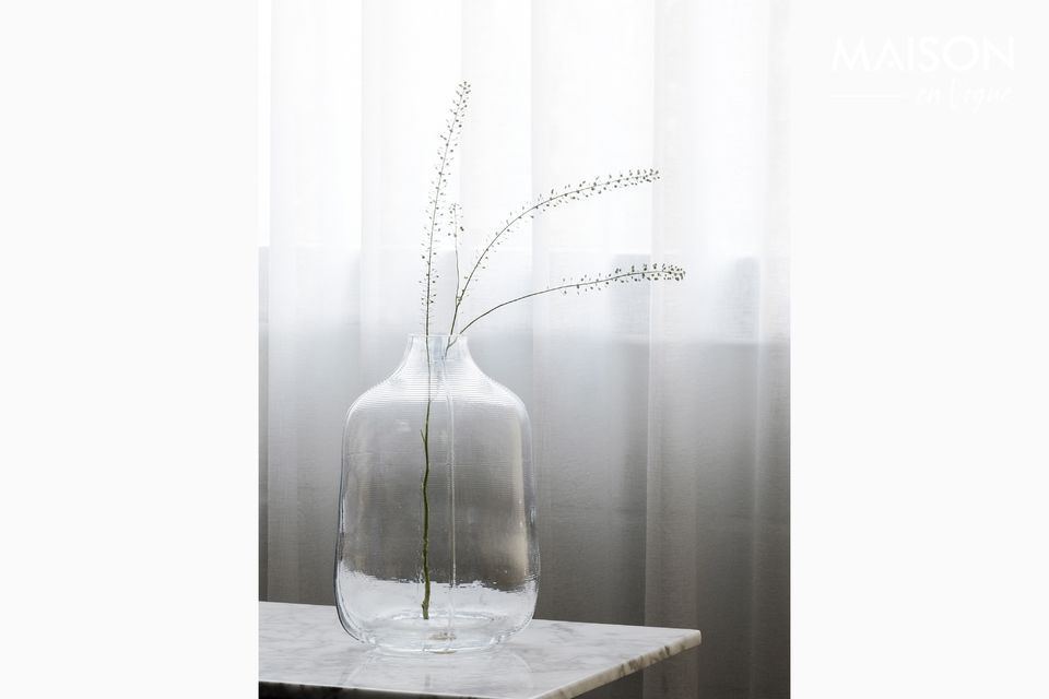 Große Vase aus klarem Glas Step Normann Copenhagen