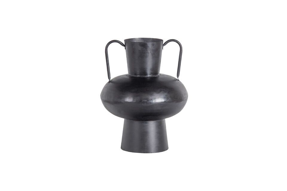 Große Vase aus schwarzem Metall Vere Woood