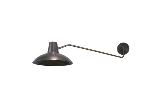 Große Wandleuchte aus braunem Messing Desk