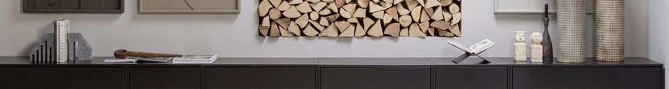 Materialbeschreibung Großes TV-Möbel aus Holz schwarz Finca
