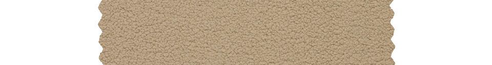 Materialbeschreibung Großes Zweisitzersofa aus sandfarbenem Stoff Rocco