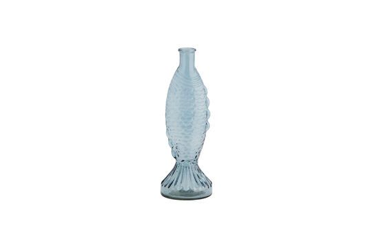 Hellblauer Glasvase H30 Fish