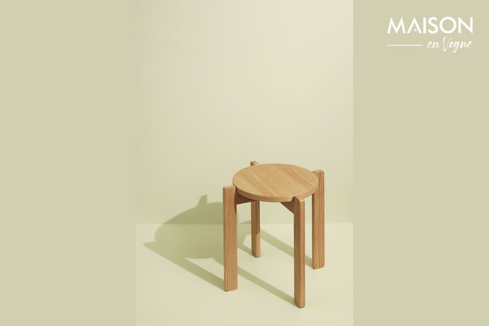 Hocker aus hellem Holz Always Hübsch