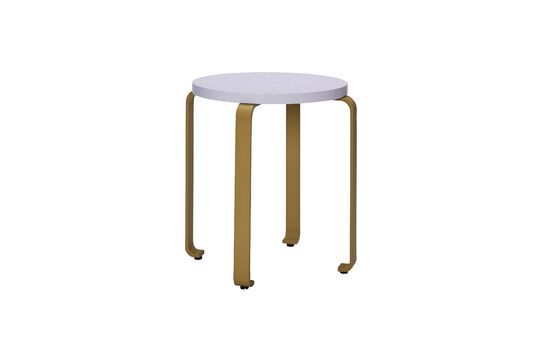 Hocker aus khakifarbenem und hellblauem Eschenholz Smile ohne jede Grenze