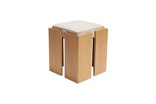 Holzhocker grau Forma