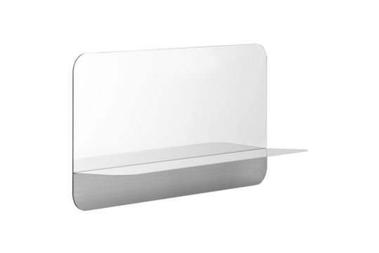 Horizon Spiegel mit silberner Stahlablage