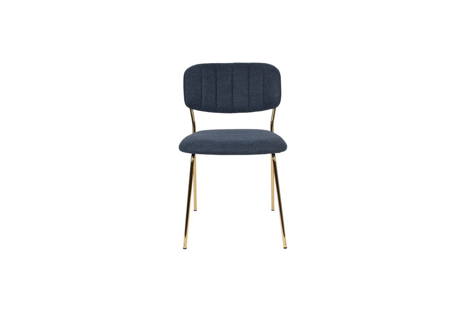 Jolien-Stuhl gold und dunkelblau - 6