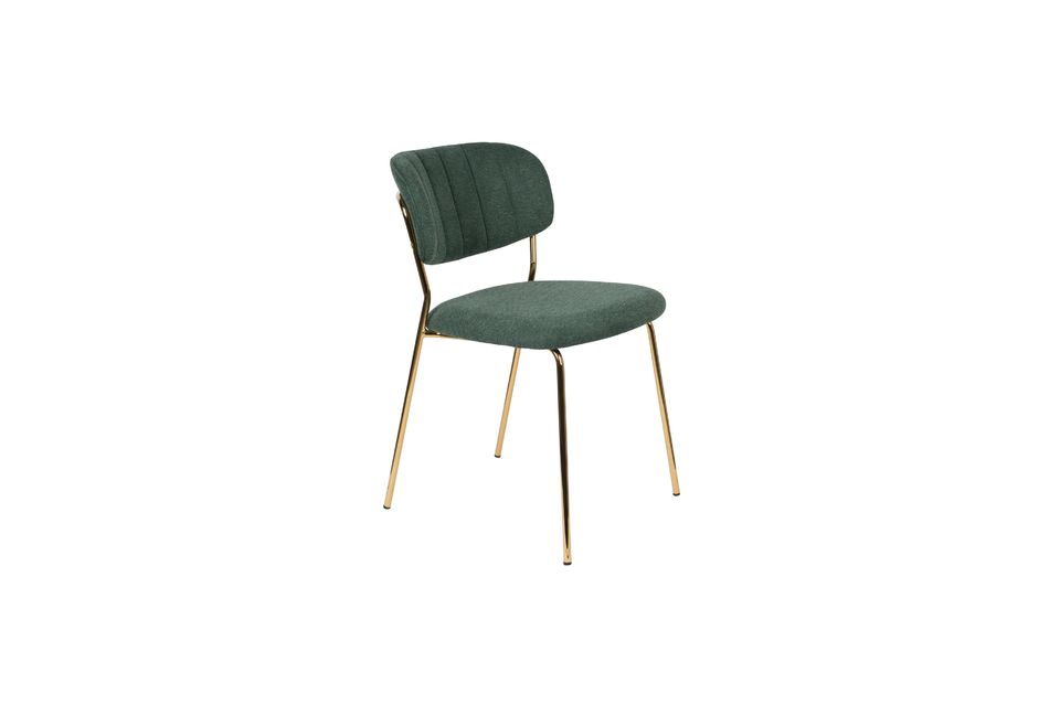 Jolien-Stuhl gold und dunkelgrün - 5