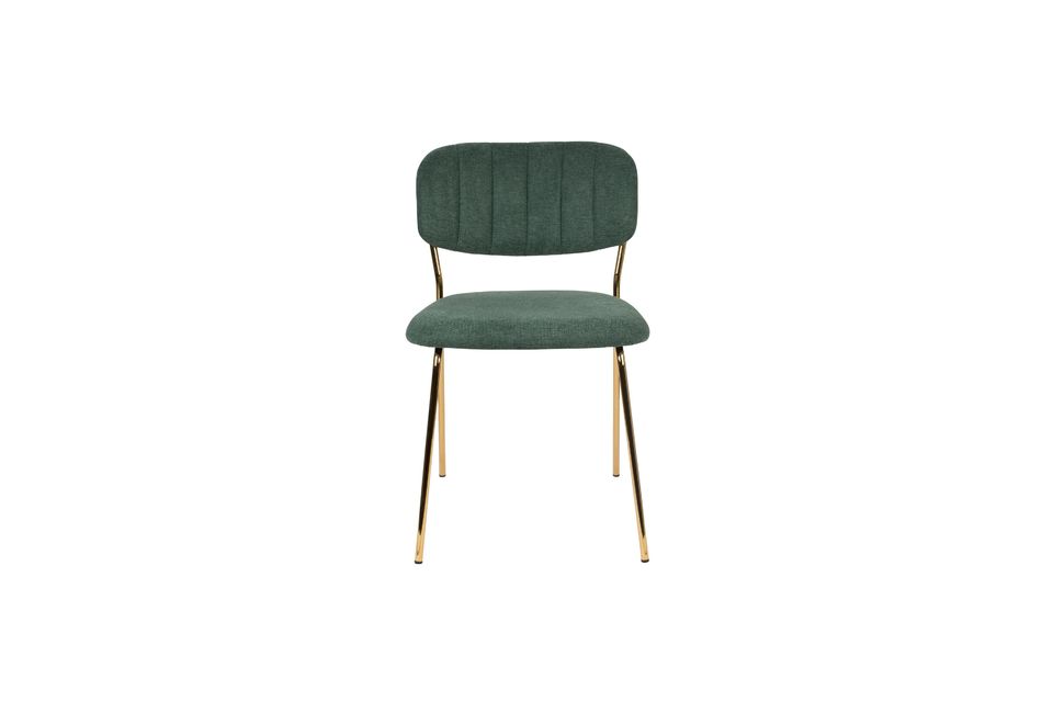 Jolien-Stuhl gold und dunkelgrün - 6