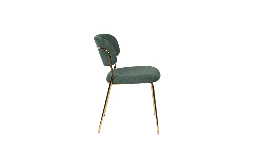 Jolien-Stuhl gold und dunkelgrün - 7