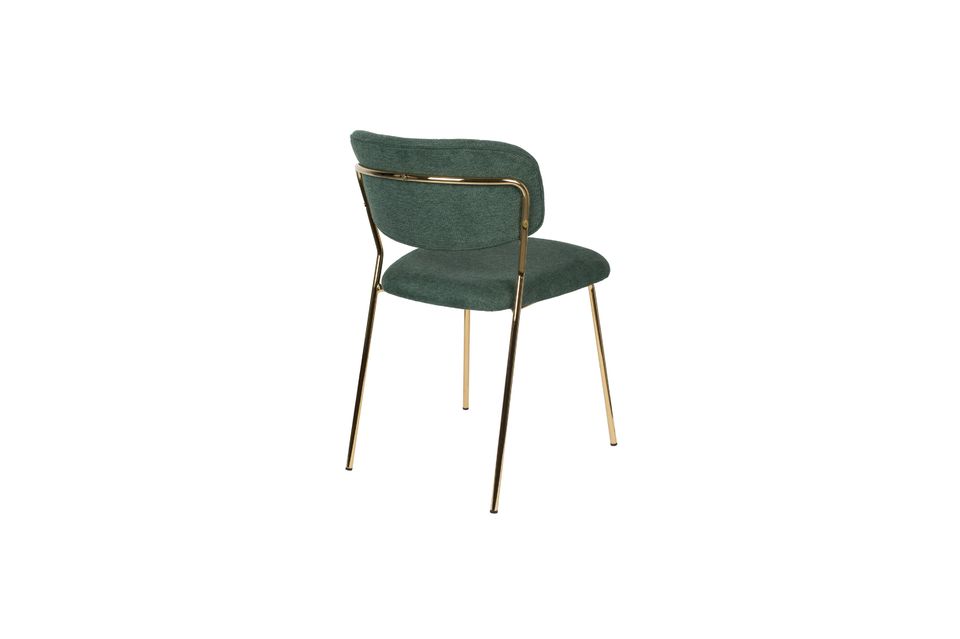 Jolien-Stuhl gold und dunkelgrün - 8