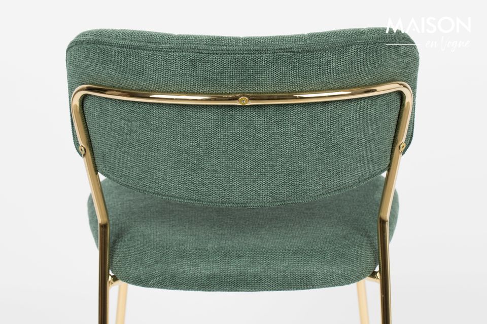 Jolien-Stuhl gold und dunkelgrün - 4