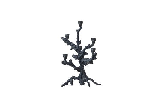 Kerzenhalter aus recyceltem Aluminium dunkelgrau Apple tree