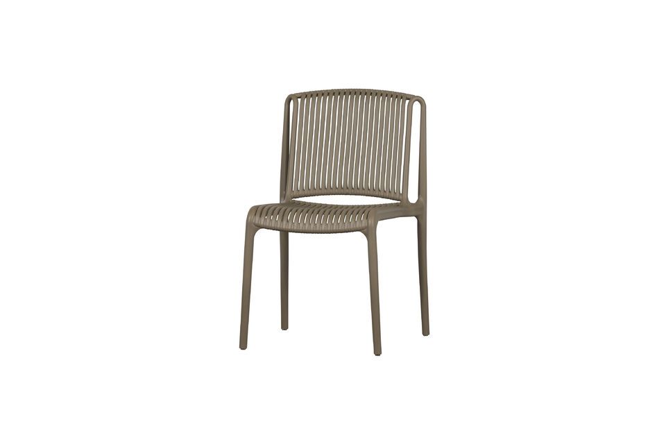 Khaki-Kunststoff-Stuhl Billie Woood