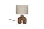Miniaturansicht Kleine braune Lampe aus Holz Lampedusa ohne jede Grenze