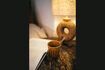 Miniaturansicht Kleine runde Lampe aus braunem Holz Lampedusa 4