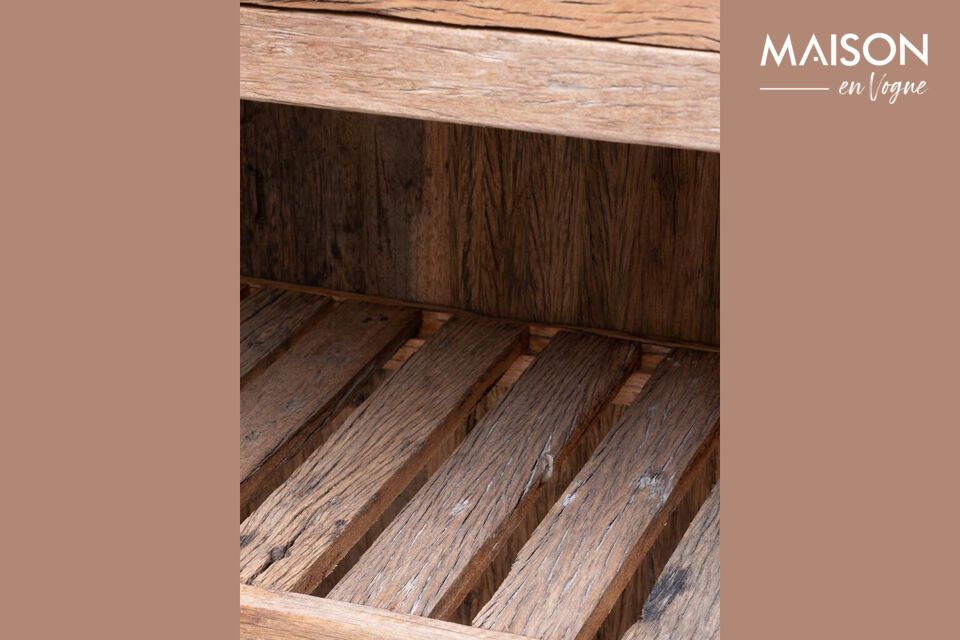 Kücheninsel aus dunklem Holz Weiß - 9