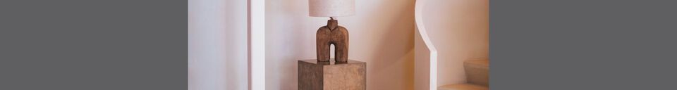 Materialbeschreibung Lampe aus braunem Holz Lampedusa