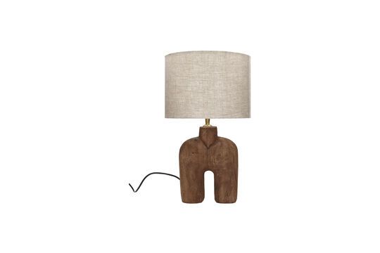 Lampe aus braunem Holz Lampedusa ohne jede Grenze