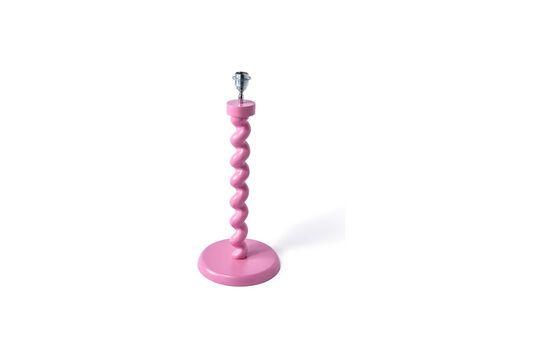Lampensockel aus rosa  Aluminium Twister