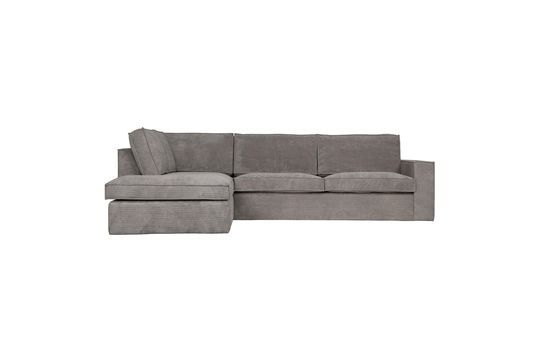 Linkes Ecksofa in grauem Cord Thomas