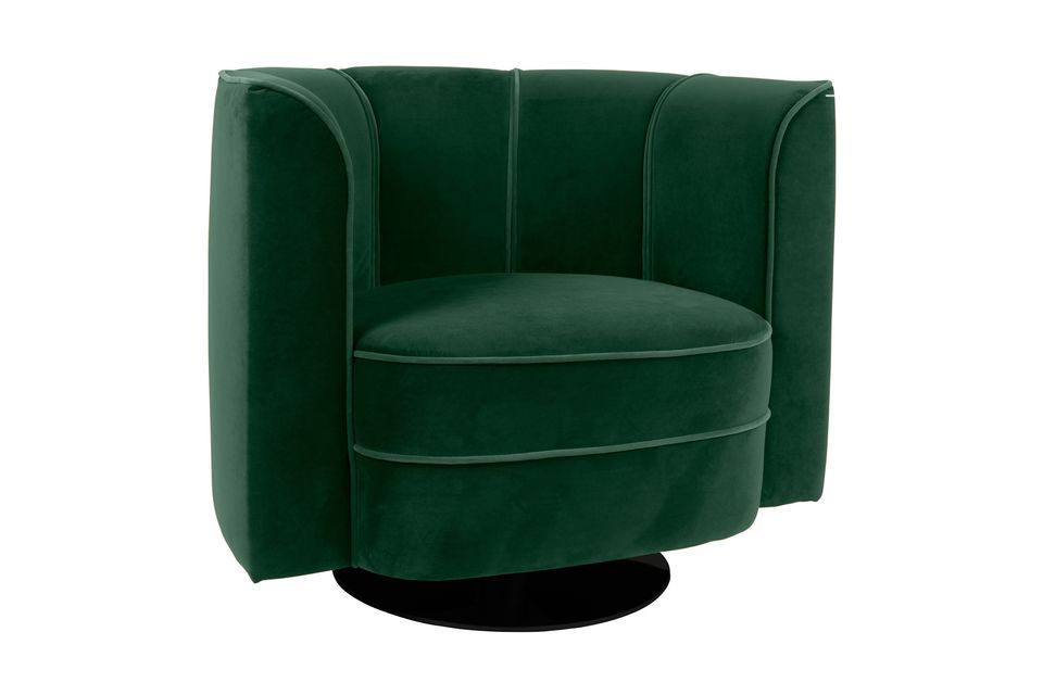 Lounge-Sessel aus grünem Samt Flower - 6