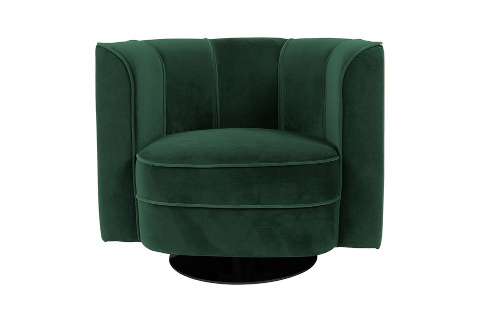 Lounge-Sessel aus grünem Samt Flower Dutch Bone
