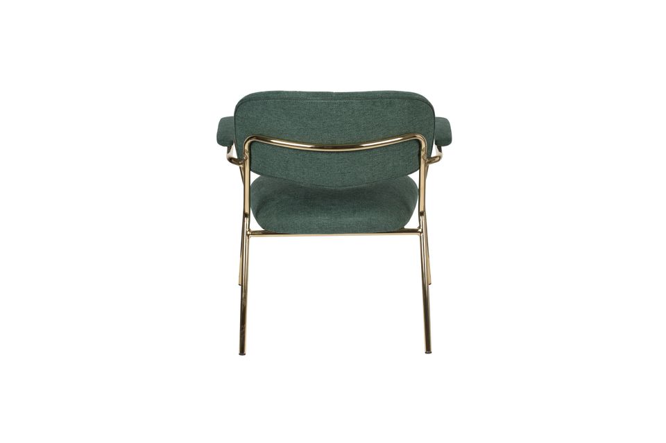 Lounge-Sessel Jolien mit goldenen und dunkelgrünen Armlehnen - 8