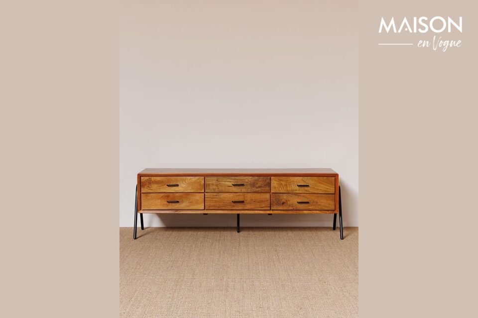 Lowboard aus dunklem Holz Chapman Chehoma