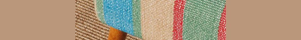 Materialbeschreibung Mehrfarbiger Holzsessel Indiana