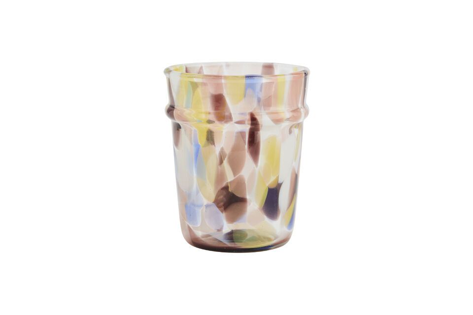 Mehrfarbiges Trinkglas aus Glas Madam Stoltz