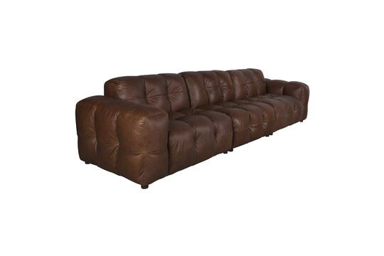 Modulares 4-Sitzer Sofa aus braunem Leder Hackman ohne jede Grenze