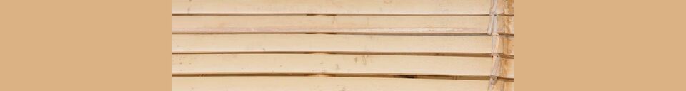 Materialbeschreibung Niedriges Regal aus Bambus in Tequila-Beige