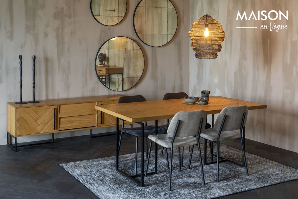 Niedriges Sideboard aus Eichenholz Class - 8