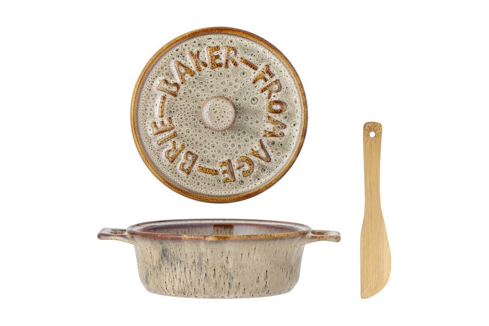 Entdecken Sie Eleganz und Funktionalität vereint in der Ofenschale Aram mit Deckel aus grauem