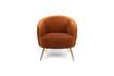 Miniaturansicht Orangefarbener Samt-Sessel Curvy 5