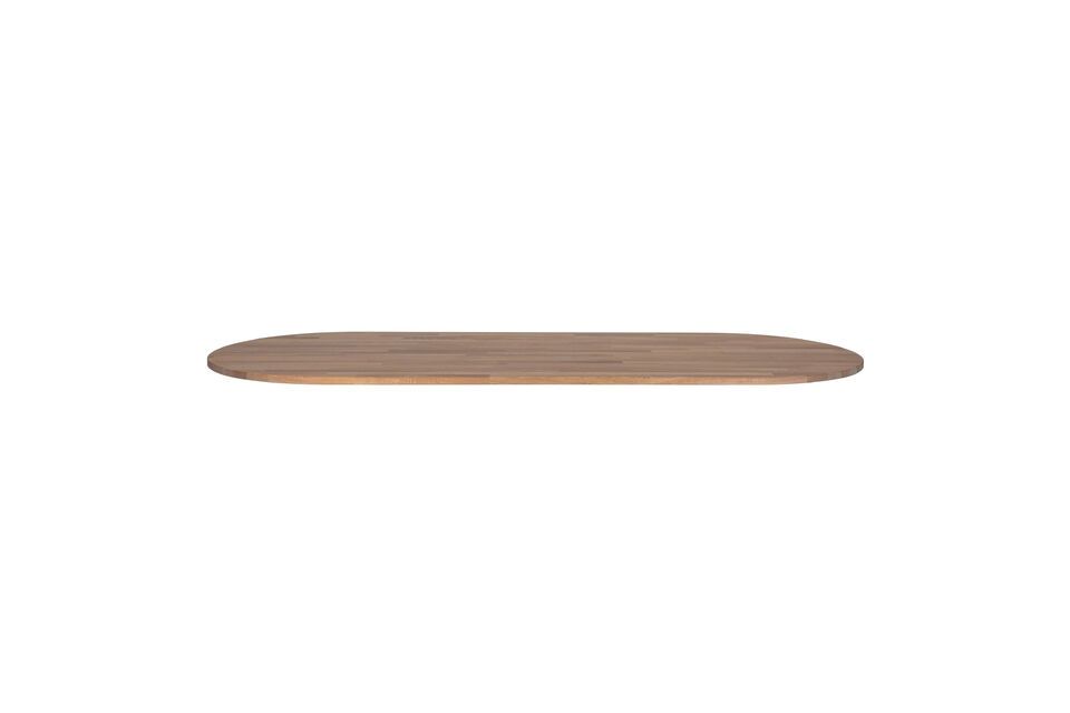 Ovale Tischplatte 220 x 90 aus beigem Holz Tablo Woood