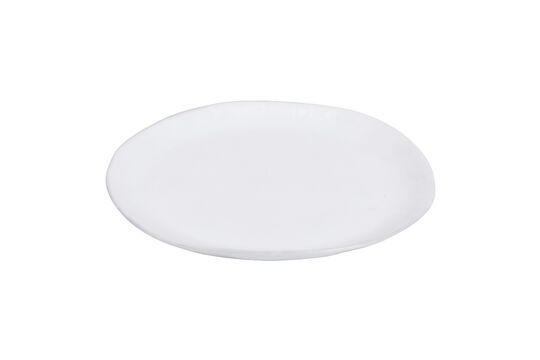 Ovaler Dessertteller aus weißem Porzellan Porcelino White