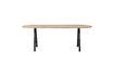 Miniaturansicht Ovaler Tisch 220x90 aus massiver Eiche in beige mit quadratischen Beinen Tablo 1