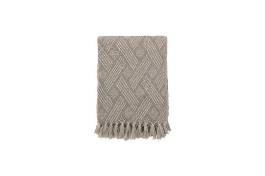 Plaid aus recycelter Baumwolle beige Ghina