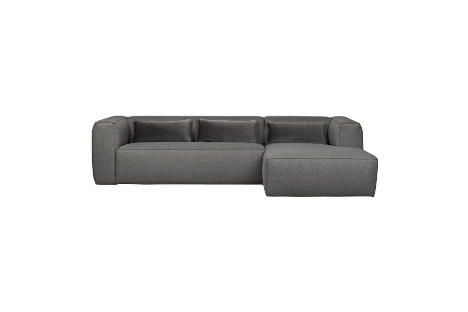 Das 5-Sitzer-Ecksofa mit Stoffbezug in Bean Grey bietet eine sehr große Sitzfläche