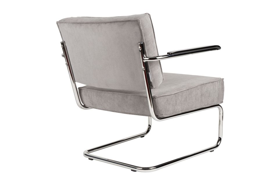 Ridge Rib Lounge Stuhl mit Armlehne grau - 10