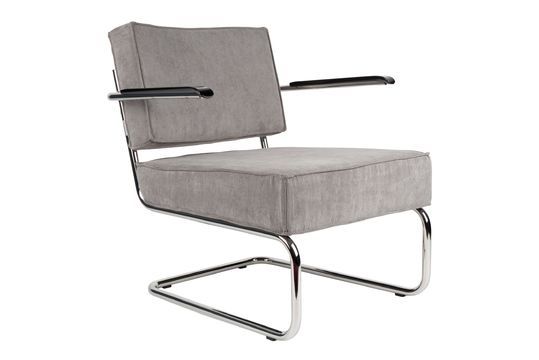 Ridge Rib Lounge Stuhl mit Armlehne grau ohne jede Grenze