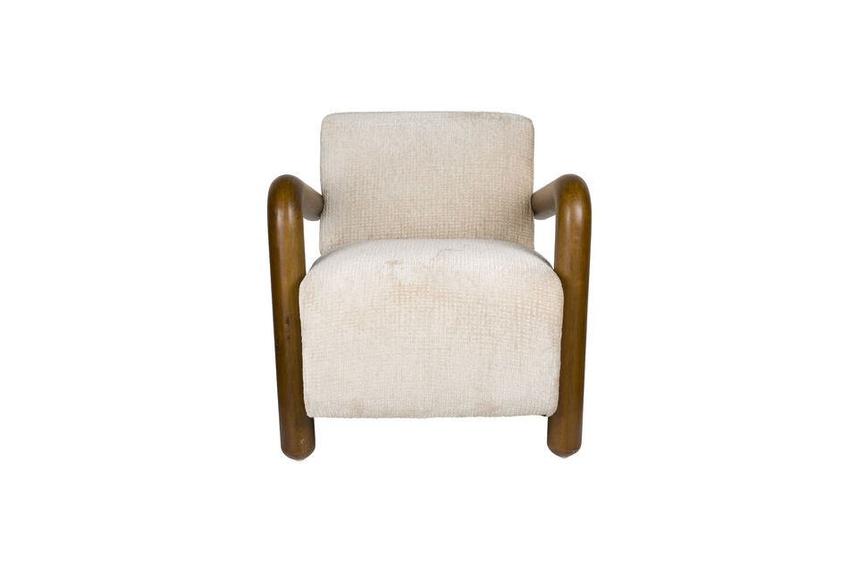 Mit seinen zylindrischen Beinen und seinem raffinierten Vintage-Design fügt sich dieser Sessel