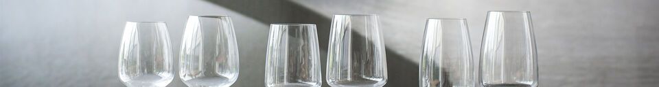 Materialbeschreibung Rotes Weinglas in klarem Kristall Margaux