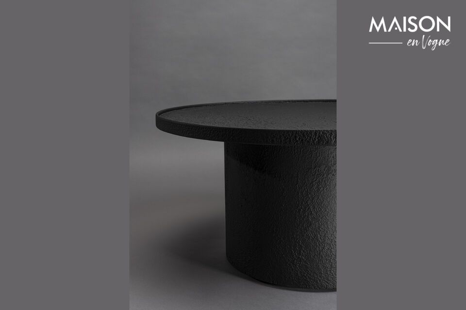 Entdecken Sie zeitlose Eleganz mit unserem Couchtisch Runder Holztisch Schwarz Winston