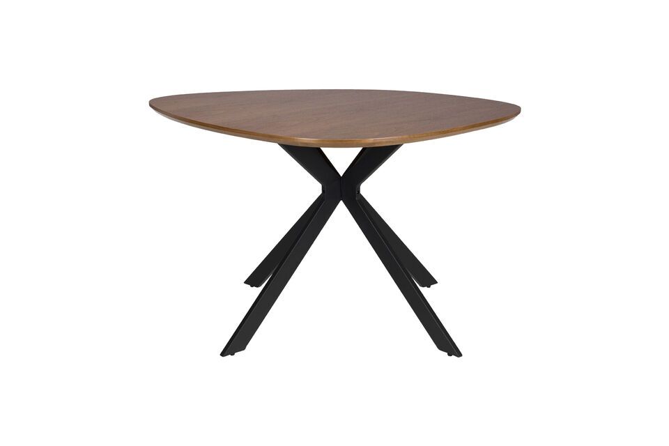 Runder Esstisch aus beigem Holz Chase White Label