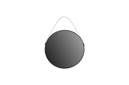 Runder Spiegel aus schwarzem Metall Corde Loft ohne jede Grenze